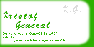 kristof general business card